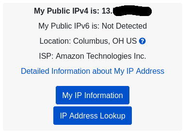 IP address via VPN